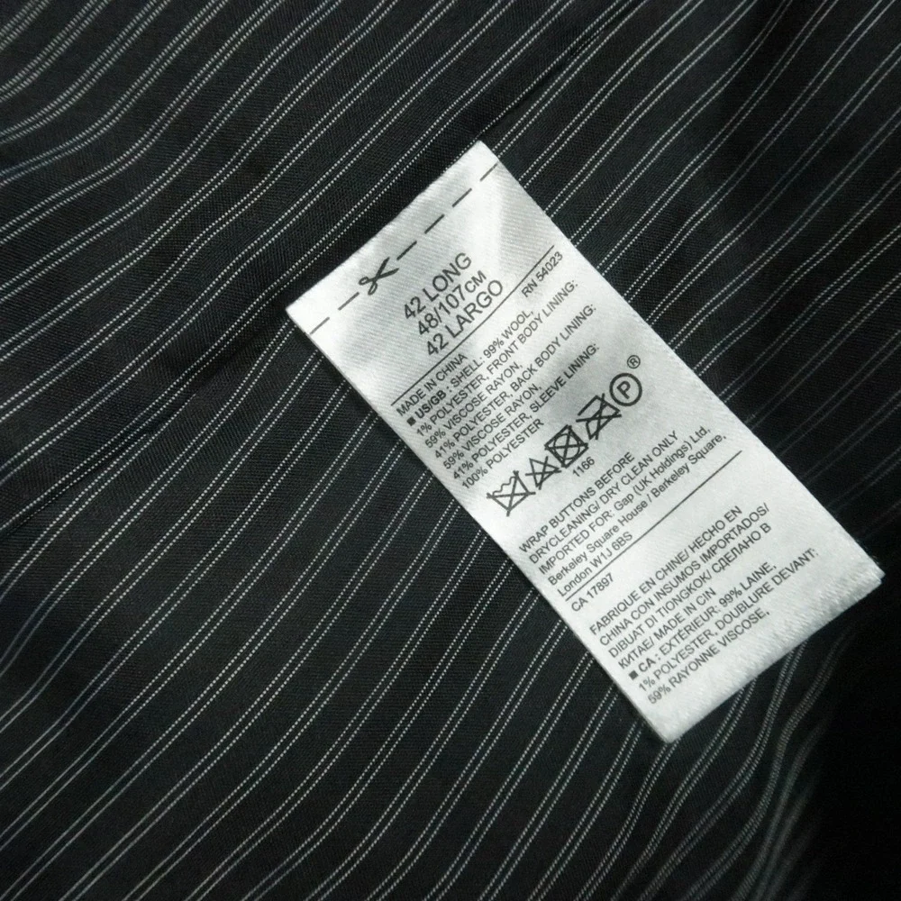 Banana Republic‎ Blazer Men 42L Dark Charcoal Wool Slim Fit Sport Coat